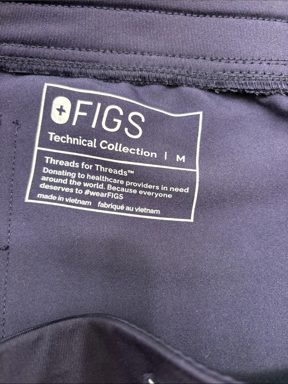 Figs dark purple Joggers with White Drawstring